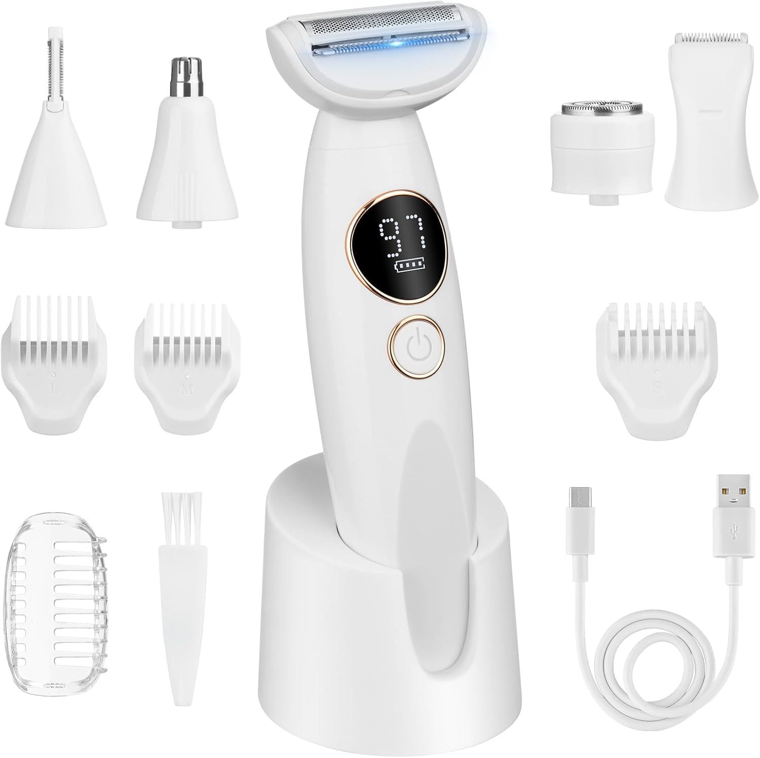 4-in-1 Rechargeable Electric Shaver for Women