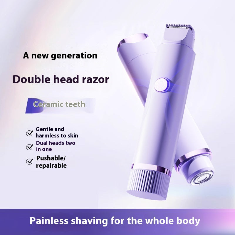 Double-headed Electric Lady Shaver & Bikini Trimmer