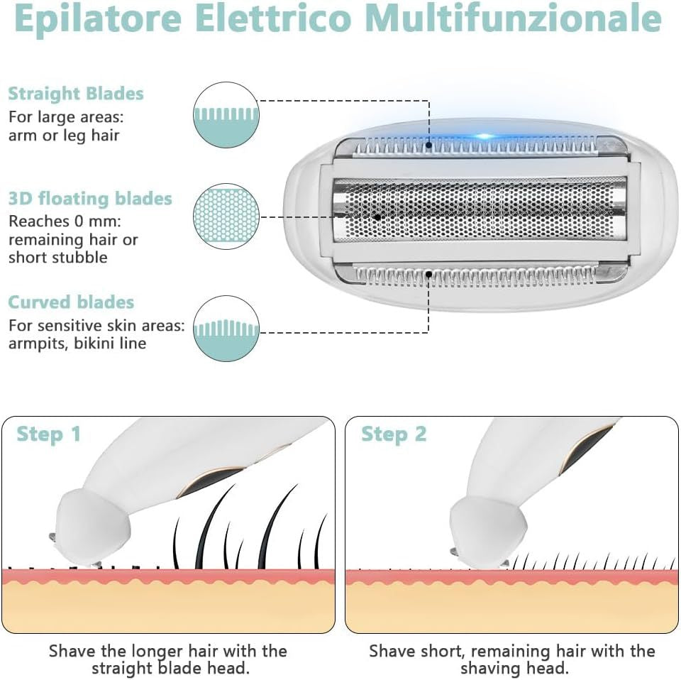 4-in-1 Rechargeable Electric Shaver for Women