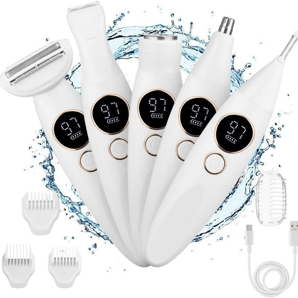 4-in-1 Rechargeable Electric Shaver for Women
